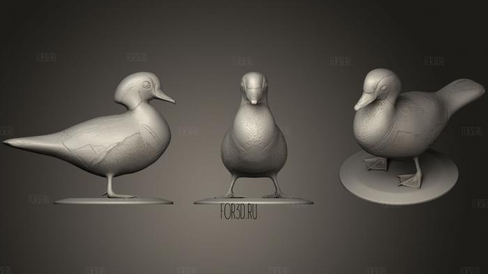 Wood Duck Figurine 3d stl модель для ЧПУ